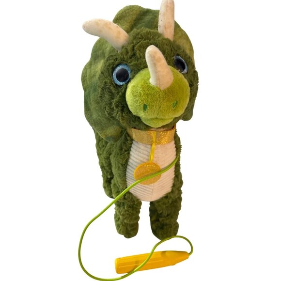 Triceratops Dinosaur Plush Members Mark Animated Toy Walking & Wiggle VIDEO - Picture 1 of 5